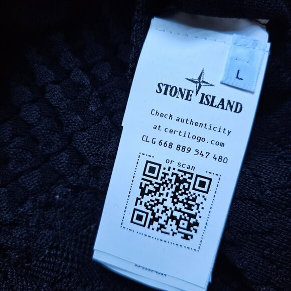 Stone Island x Shadow Project Knitted T-Shirt in Black size Large NWT $438 - Picture 8 of 12